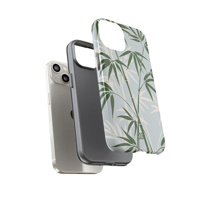 Green Tough Phone Case for iPhone - Kyoto Bamboo Canopy