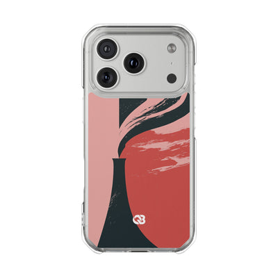 Pink Impact MagSafe Phone Case for iPhone - Cinder Rose Plume