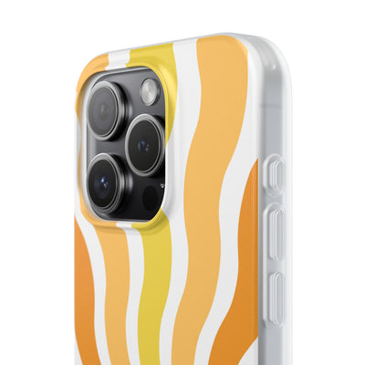 Amber Solar Waves · Soft Phone Case for iPhone