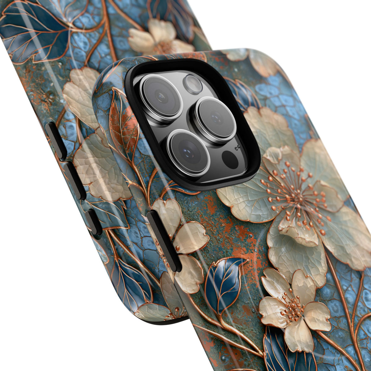Gilded Blossom Reverie · Tough 2.0 Magnetic Phone Case for iPhone · Teal