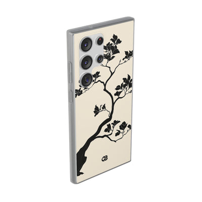 Beige Lite Phone Case for Samsung - Obsidian Bonsai Silhouette