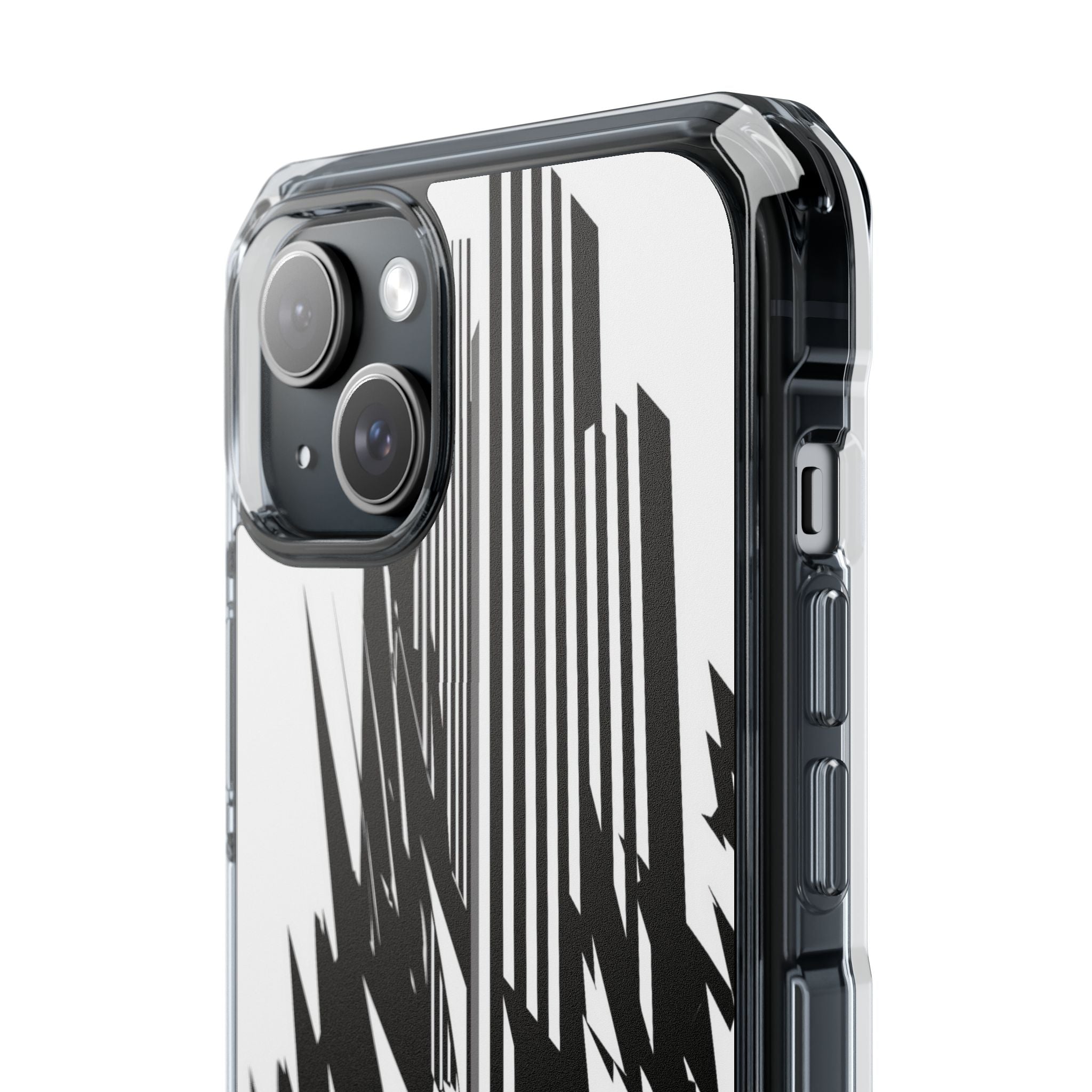 White Impact MagSafe Phone Case for iPhone - Shattered Vector Spire