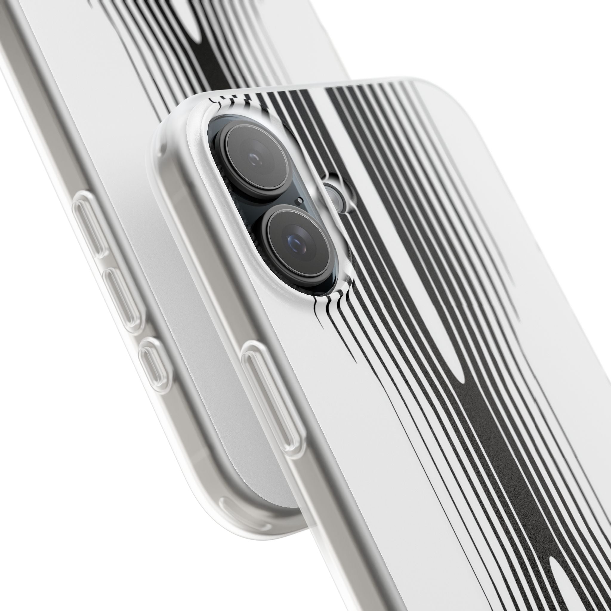 White Lite Phone Case for iPhone - Kinetic Mono Distortion