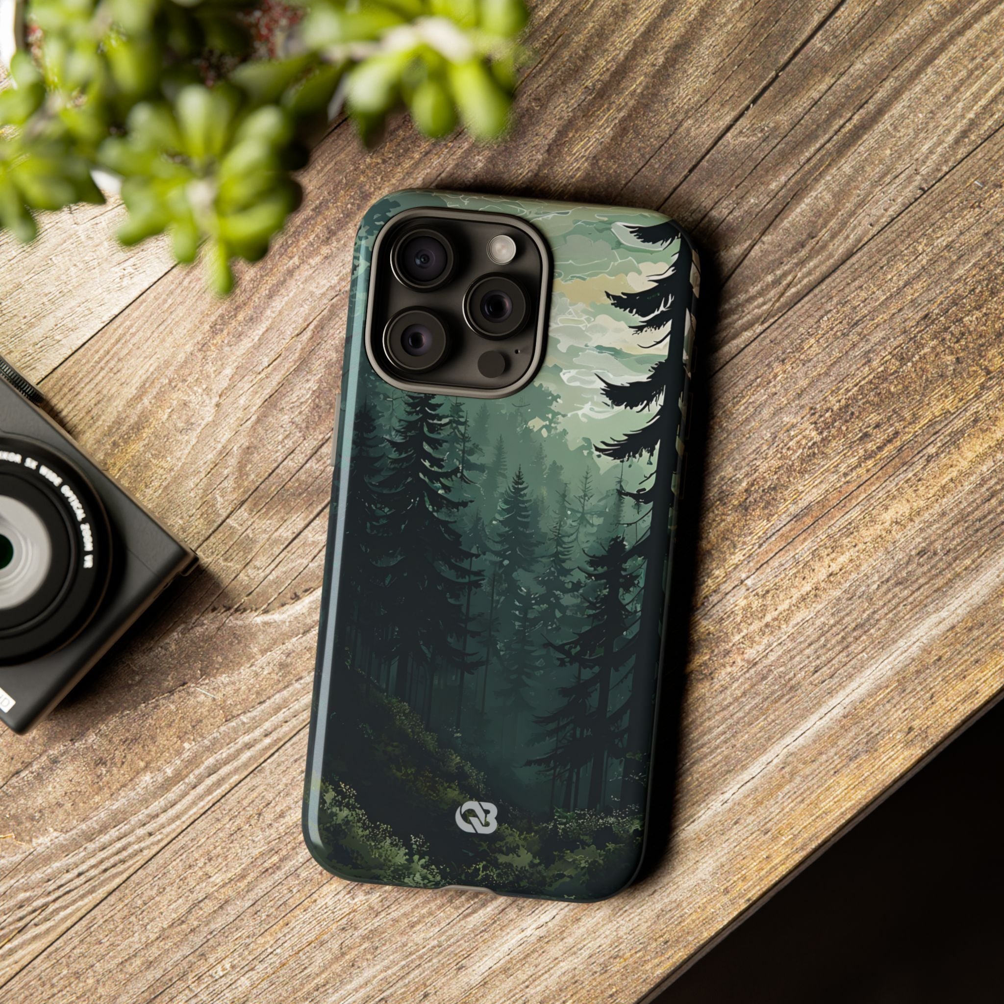 Misty Pine Shadow · Tough Phone Case for iPhone