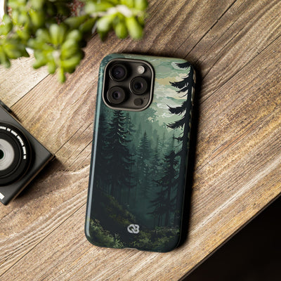 Misty Pine Shadow · Tough Phone Case for iPhone
