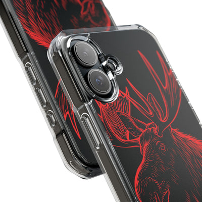 Nordic Elk · Clear Impact Magnetic Phone Case for iPhone · Black