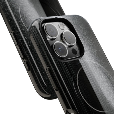 Black Tough 2.0 Magsafe Phone Case for iPhone - Brutalist Pixel Monolith
