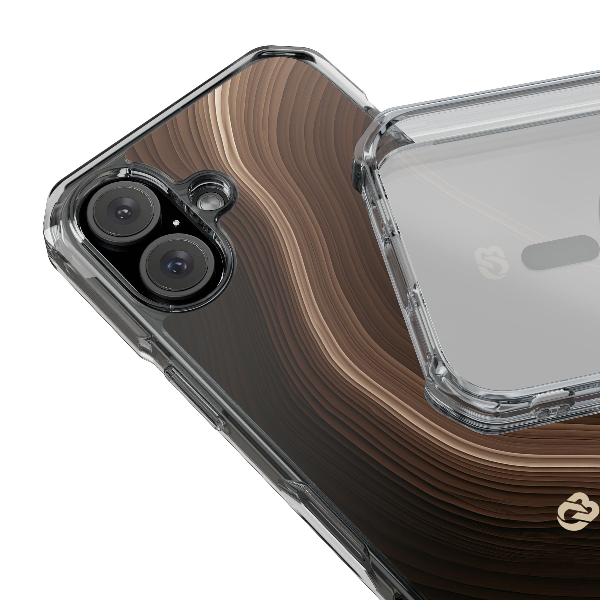 Brown Impact MagSafe Phone Case for iPhone - Bronzed Canyon Relief