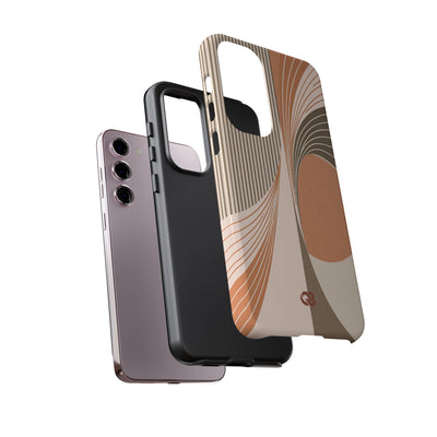 Orange Tough Phone Case for Samsung - Desert Arc Horizon