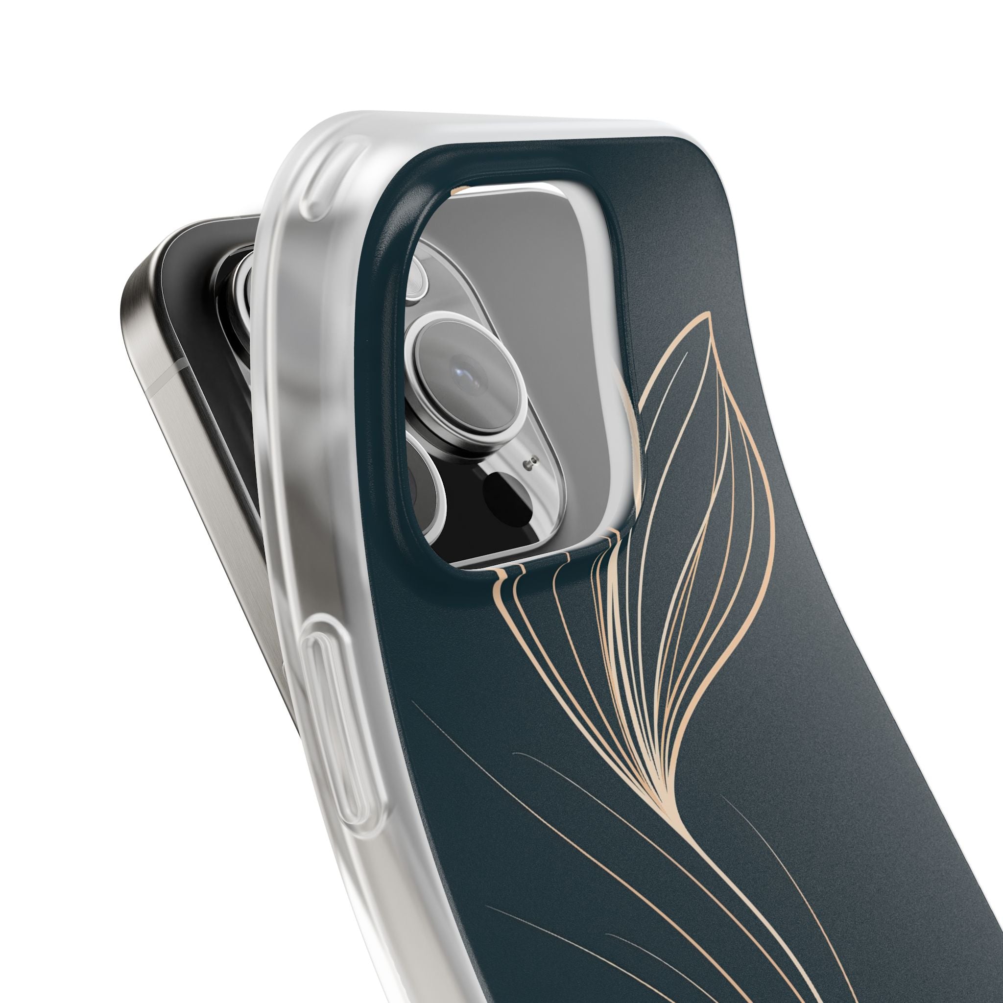 Teal Lite Phone Case for iPhone - Sandstone Silk Flora