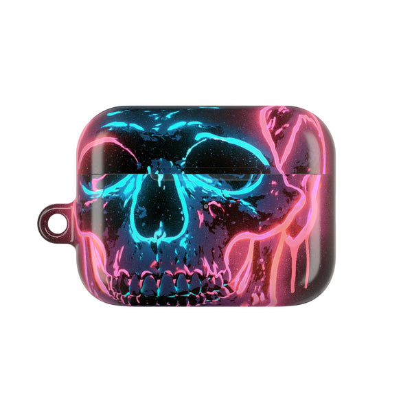 Neon Drip Skull · Hard Case for AirPods & AirPods Pro · Black