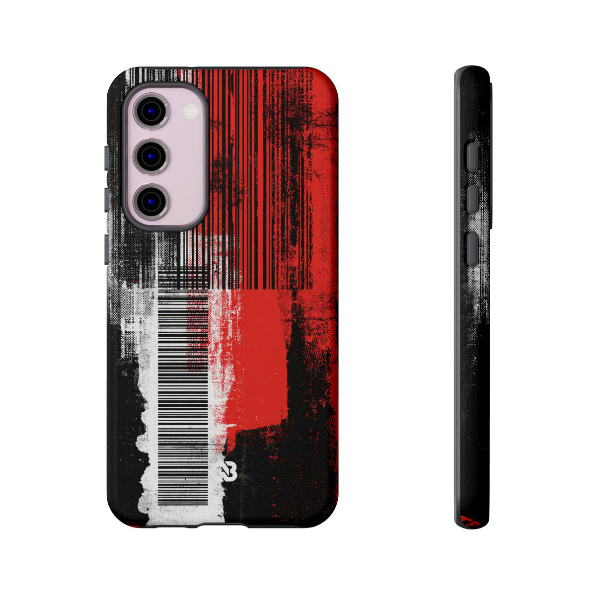 Distorted Barcode · Tough Phone Case for Samsung · Black