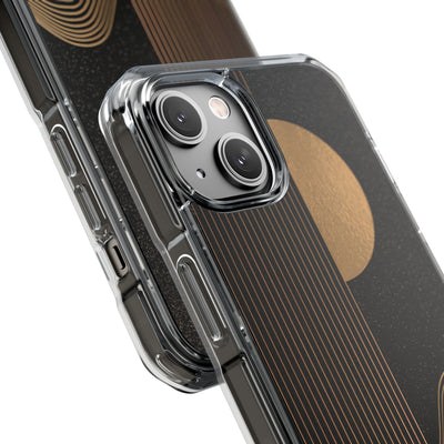 Gold Impact MagSafe Phone Case for iPhone - Gilded Obsidian Dunes