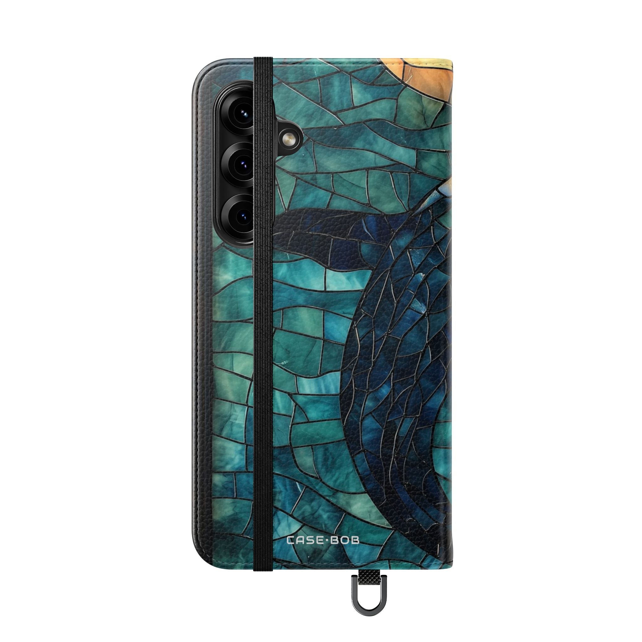 Sininen valas mosaiikki - Samsung S25+ Case - lompakko