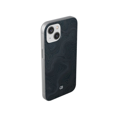 Black Lite Phone Case for iPhone - Obsidian Ridge Topo