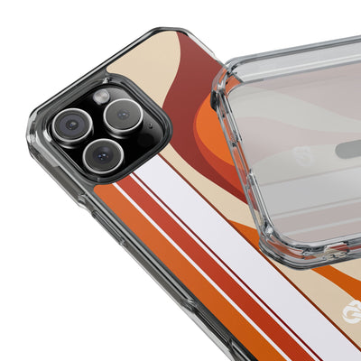 Terracotta Strata · Clear Impact Magnetic Phone Case for iPhone · Orange