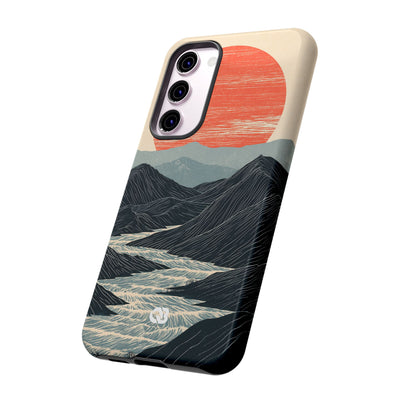 Crimson Ridge Horizon · Tough Phone Case for Samsung · Black