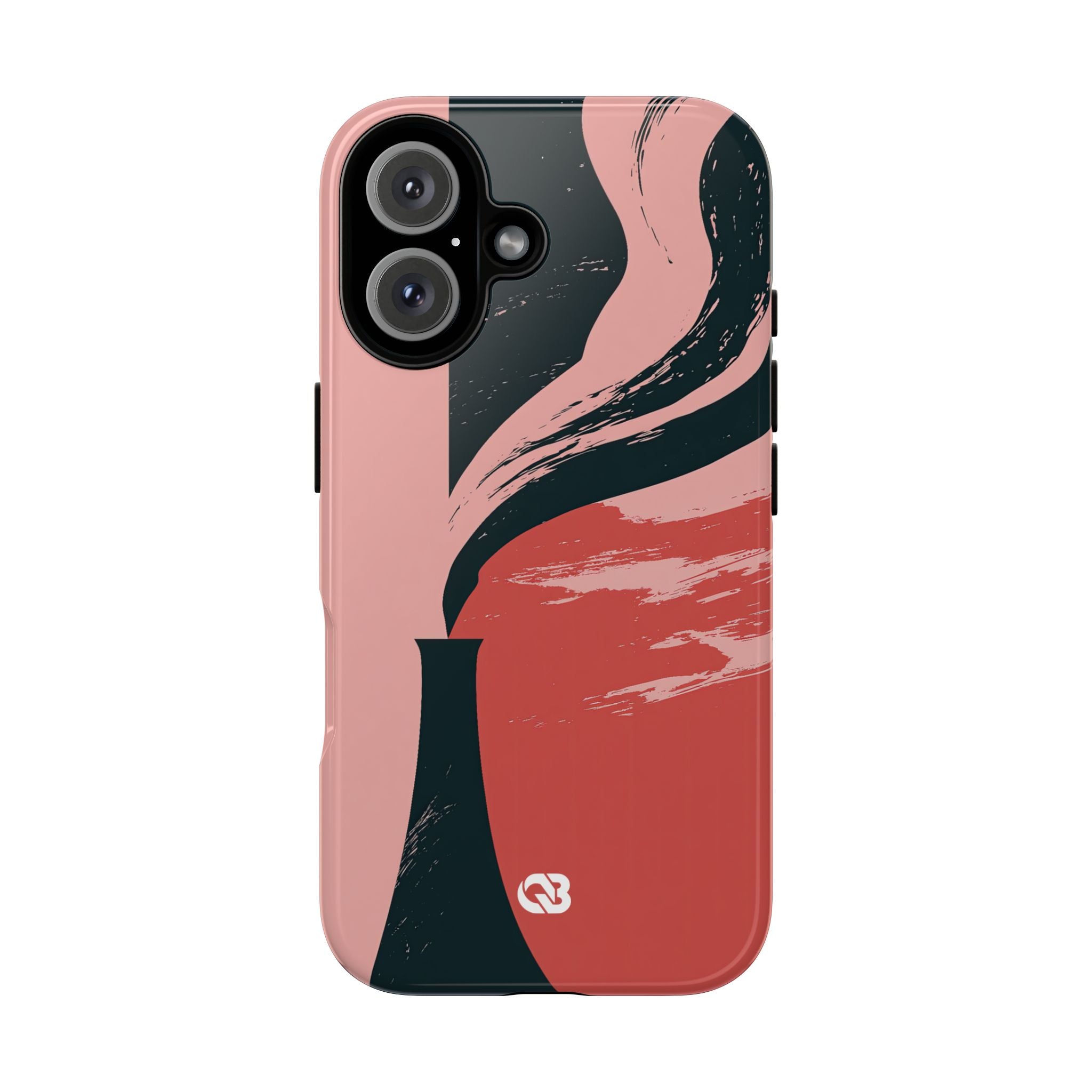 Pink Tough Phone Case for iPhone - Cinder Rose Plume