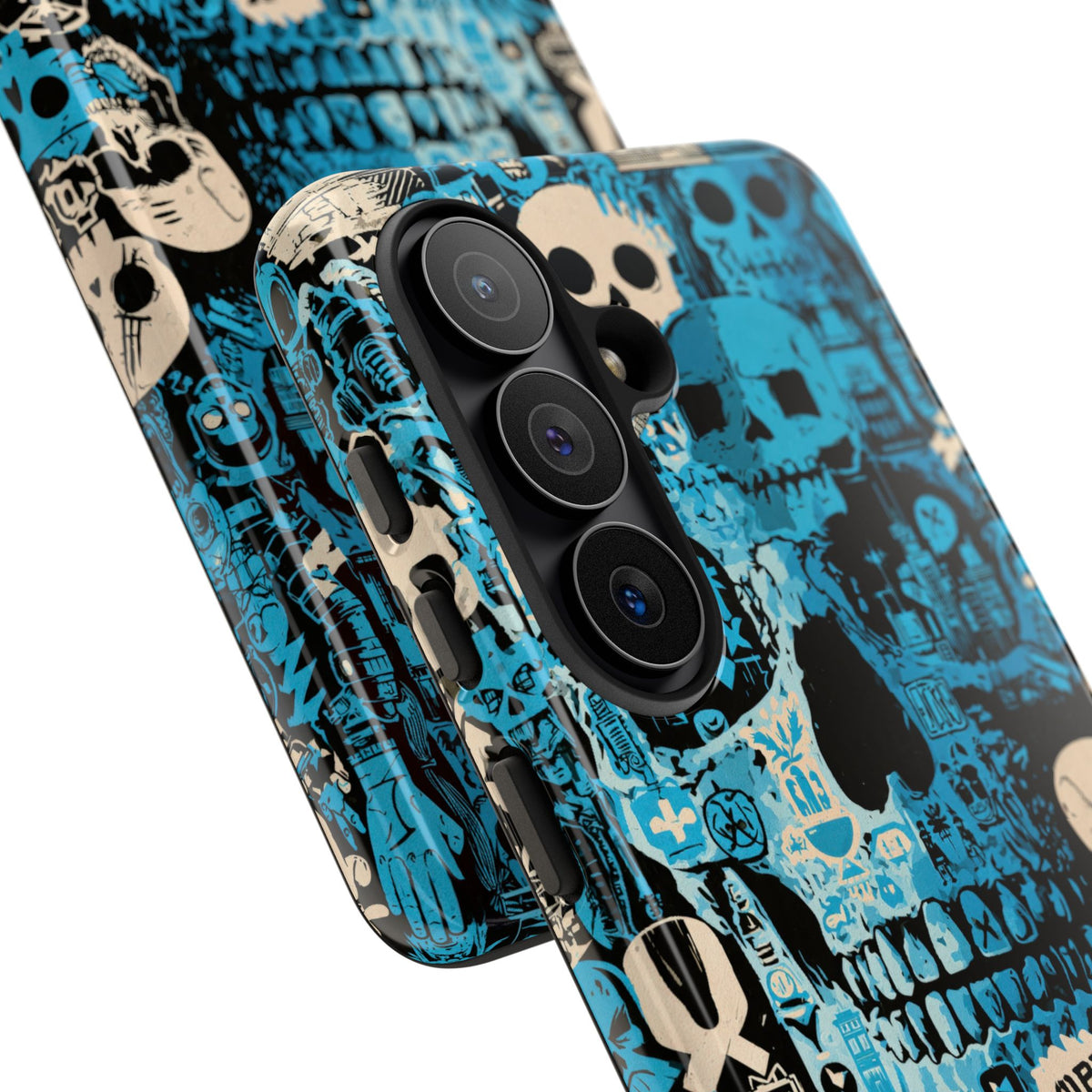 Electric Skull Graffiti · Tough Phone Case for Samsung · Blue