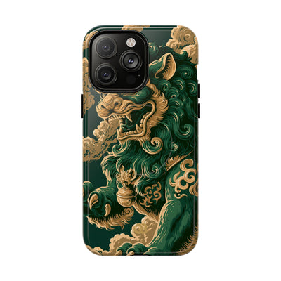 Imperial Guardian Lion · Tough 2.0 Magnetic Phone Case for iPhone · Green