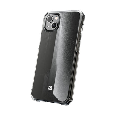 Black Impact MagSafe Phone Case for iPhone - Brutalist Pixel Monolith