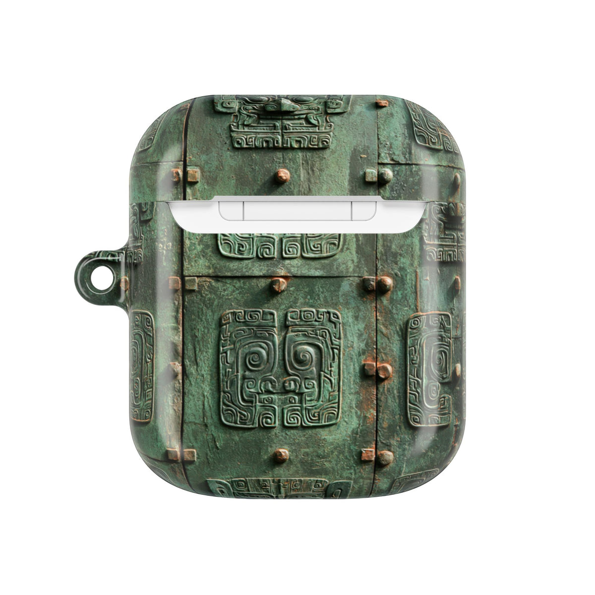 Dynastic Bronze Relief · Hard Case for AirPods & AirPods Pro · Green