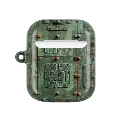 Dynastic Bronze Relief · Hard Case for AirPods & AirPods Pro · Green