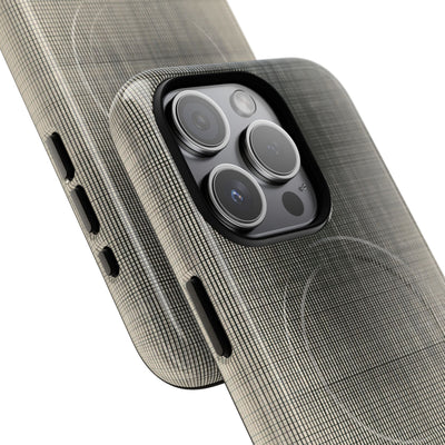 Beige Tough 2.0 Magsafe Phone Case for iPhone - Carbon Screen Grid