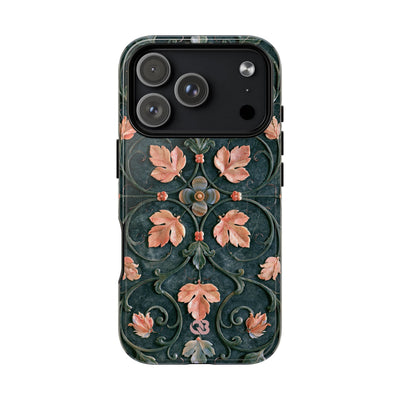 Florentine Rose Arabesque · Tough 2.0 Magnetic Phone Case for iPhone · Green