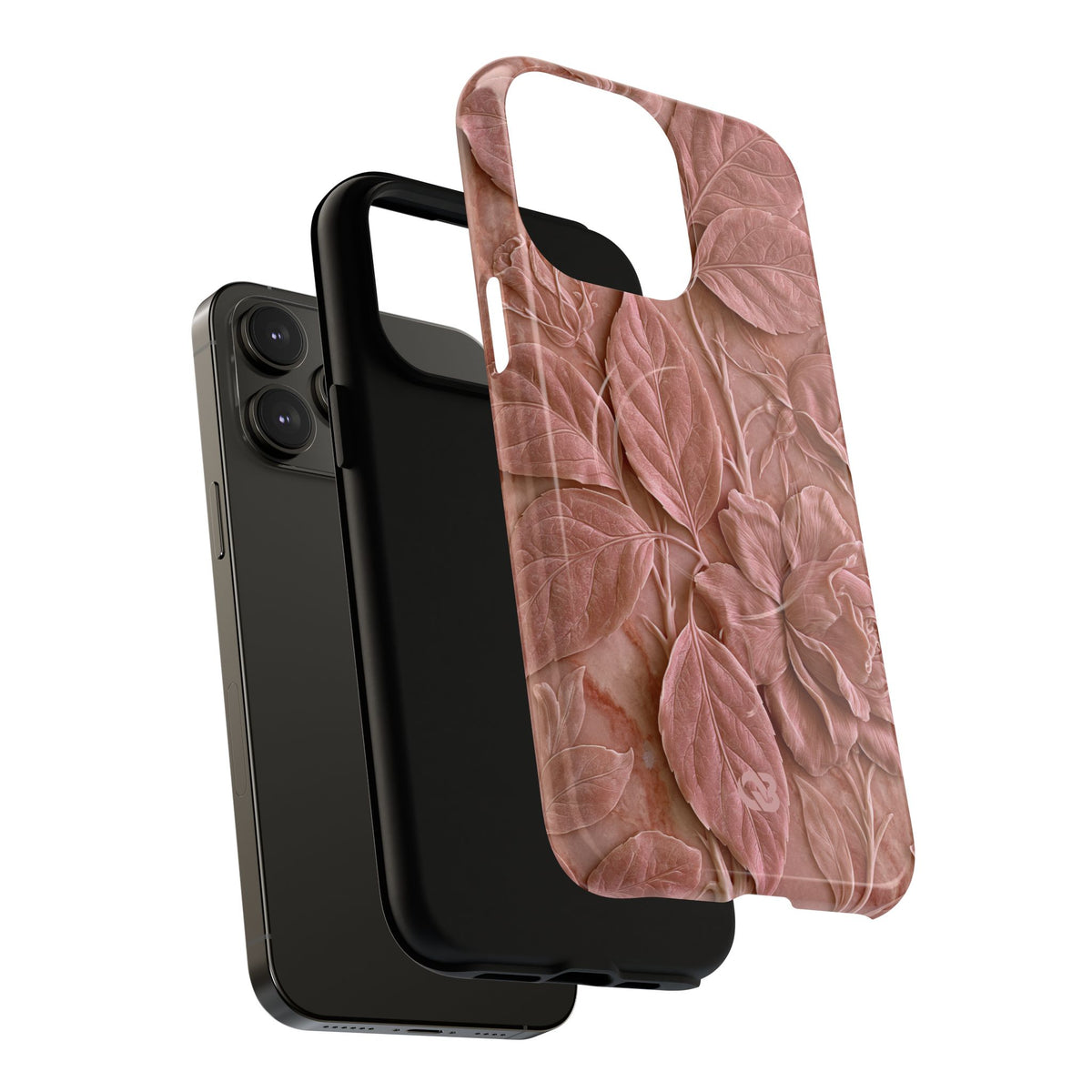 Blush Rose Relief · Tough 2.0 Magnetic Phone Case for iPhone · Pink
