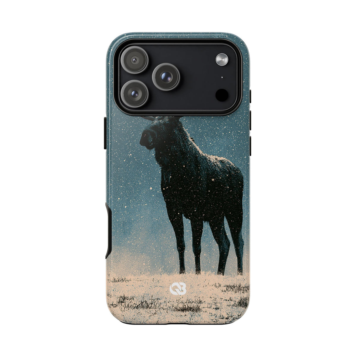 Nordic Boreal Moose · Tough Phone Case for iPhone · Blue