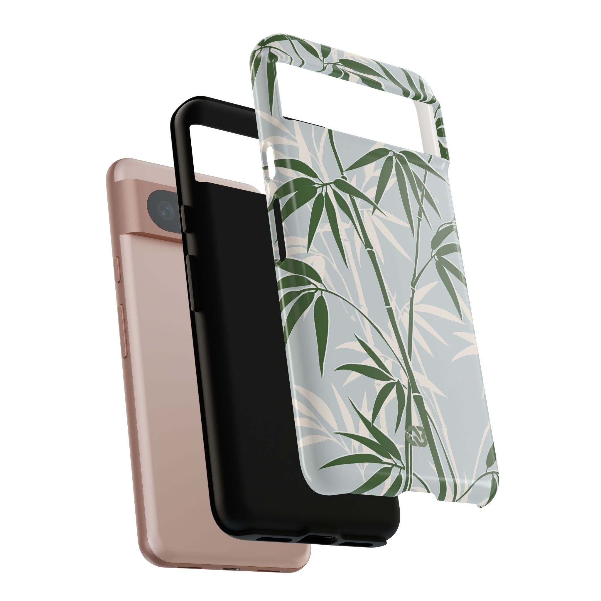Green Tough Phone Case for Google Pixel - Kyoto Bamboo Canopy