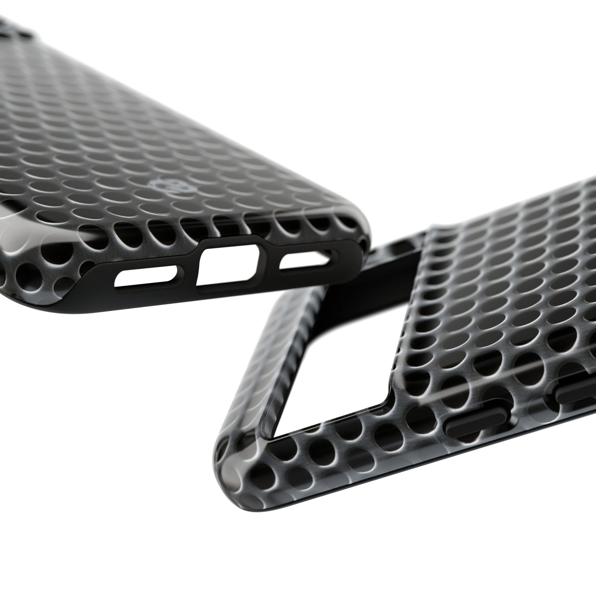 Silver Tough Phone Case for Google Pixel - Brutalist Steel Mesh