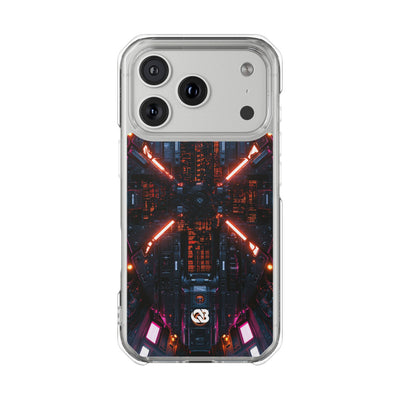 Cybernetic Reactor Core · Clear Impact Magnetic Phone Case for iPhone · Black