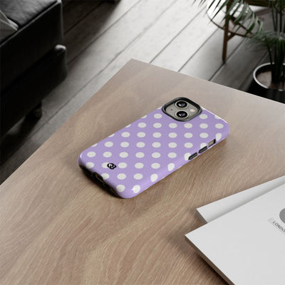 Lavender Polka Grid · Tough Θήκη για iPhone