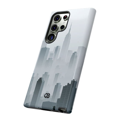Grey Tough Phone Case for Samsung - Steel Mist Skyline