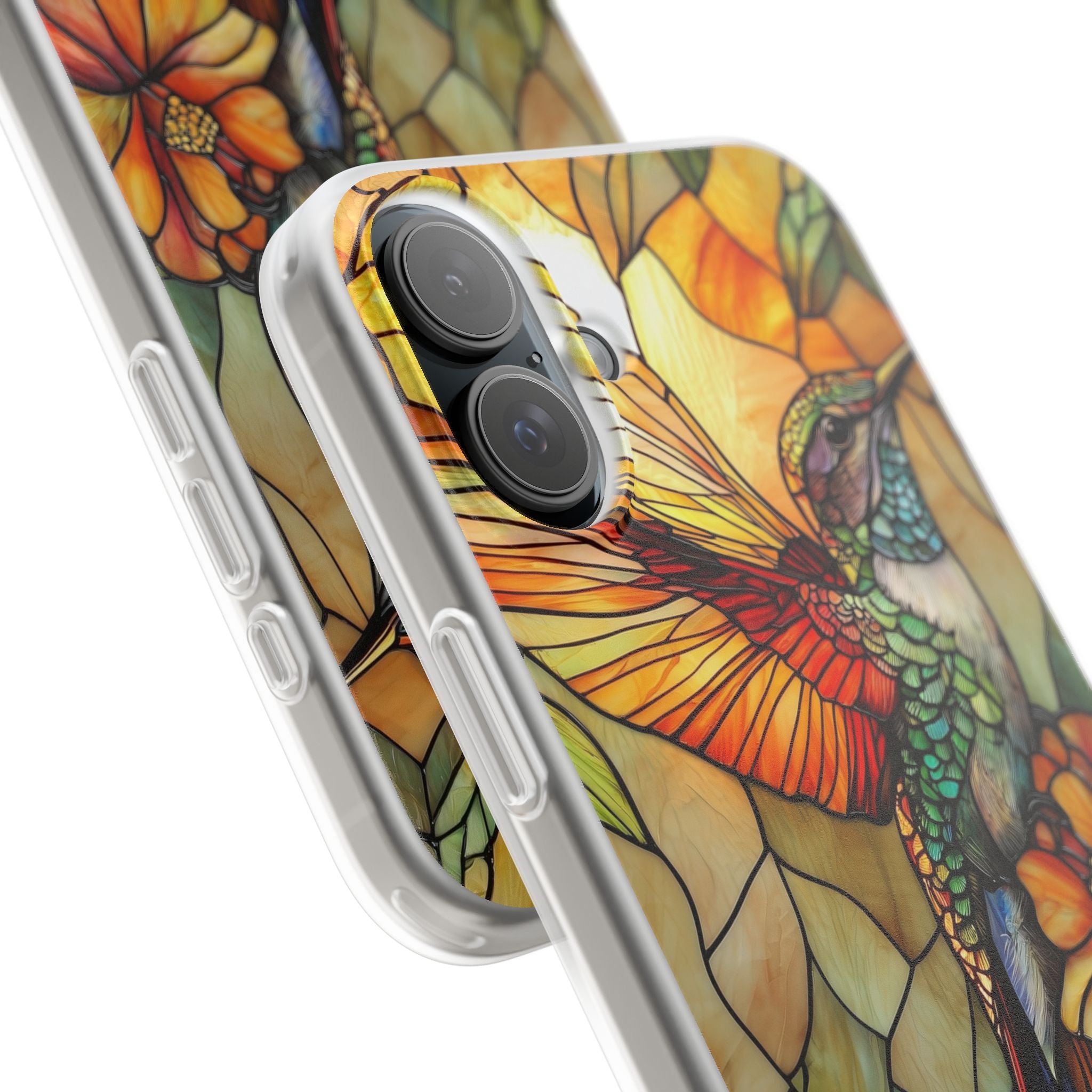 Amber Glass Hummingbird · Soft Phone Case for iPhone