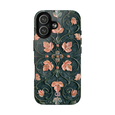 Florentine Rose Arabesque · Tough 2.0 Magnetic Phone Case for iPhone · Green