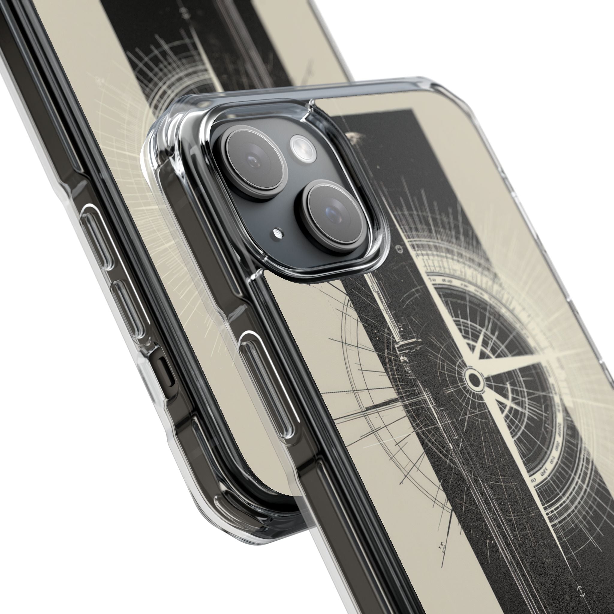 Beige Impact MagSafe Phone Case for iPhone - Zenith Vector Spire