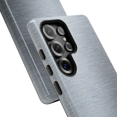 Brushed Aluminum · Tough Phone Case for Samsung · Silver