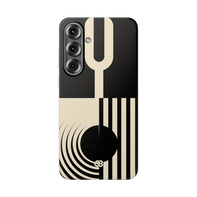 Black Lite Phone Case for Samsung - Ivory Signal Grid