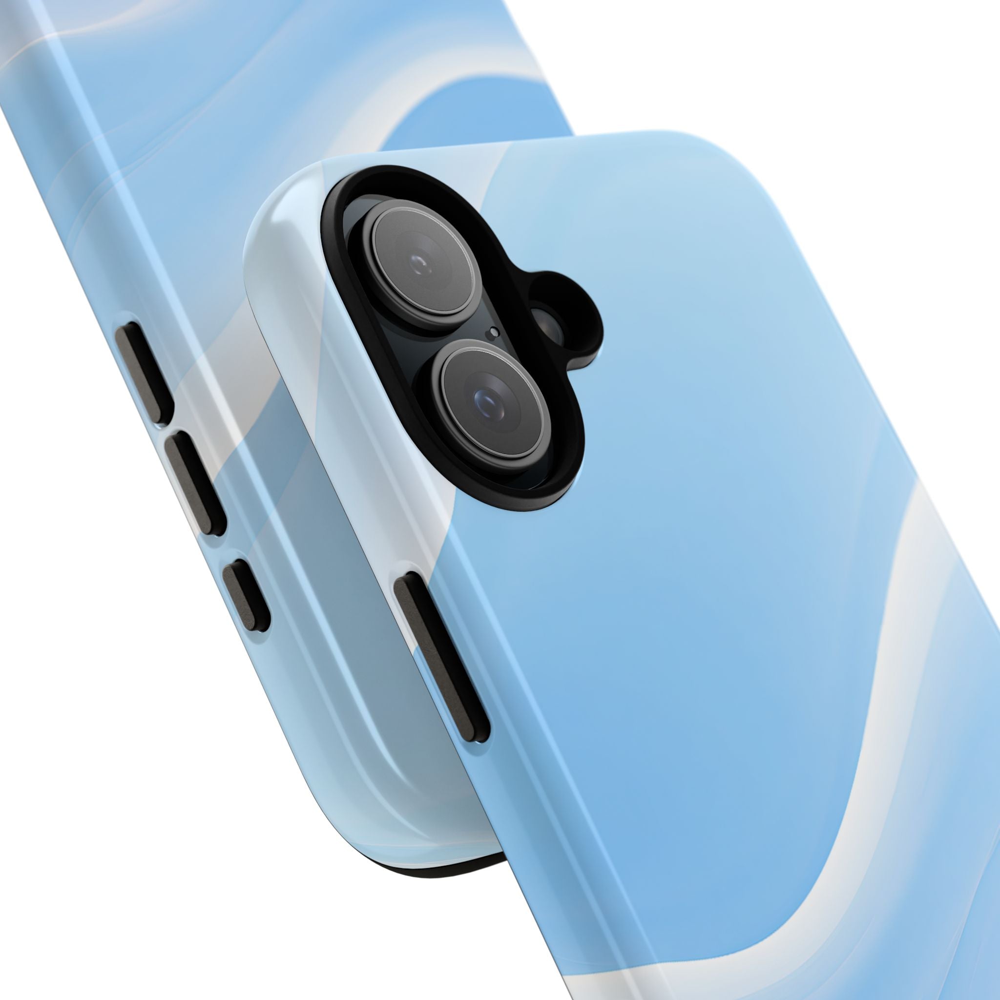 Blue Tough Phone Case for iPhone - Glacial Blue Silk