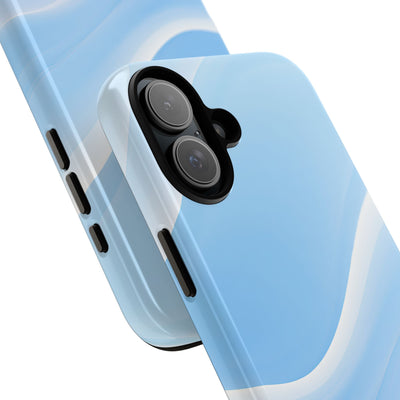Blue Tough Phone Case for iPhone - Glacial Blue Silk