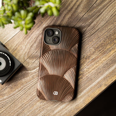 Rose Gilded Fan · Tough Phone Case for iPhone · Gold