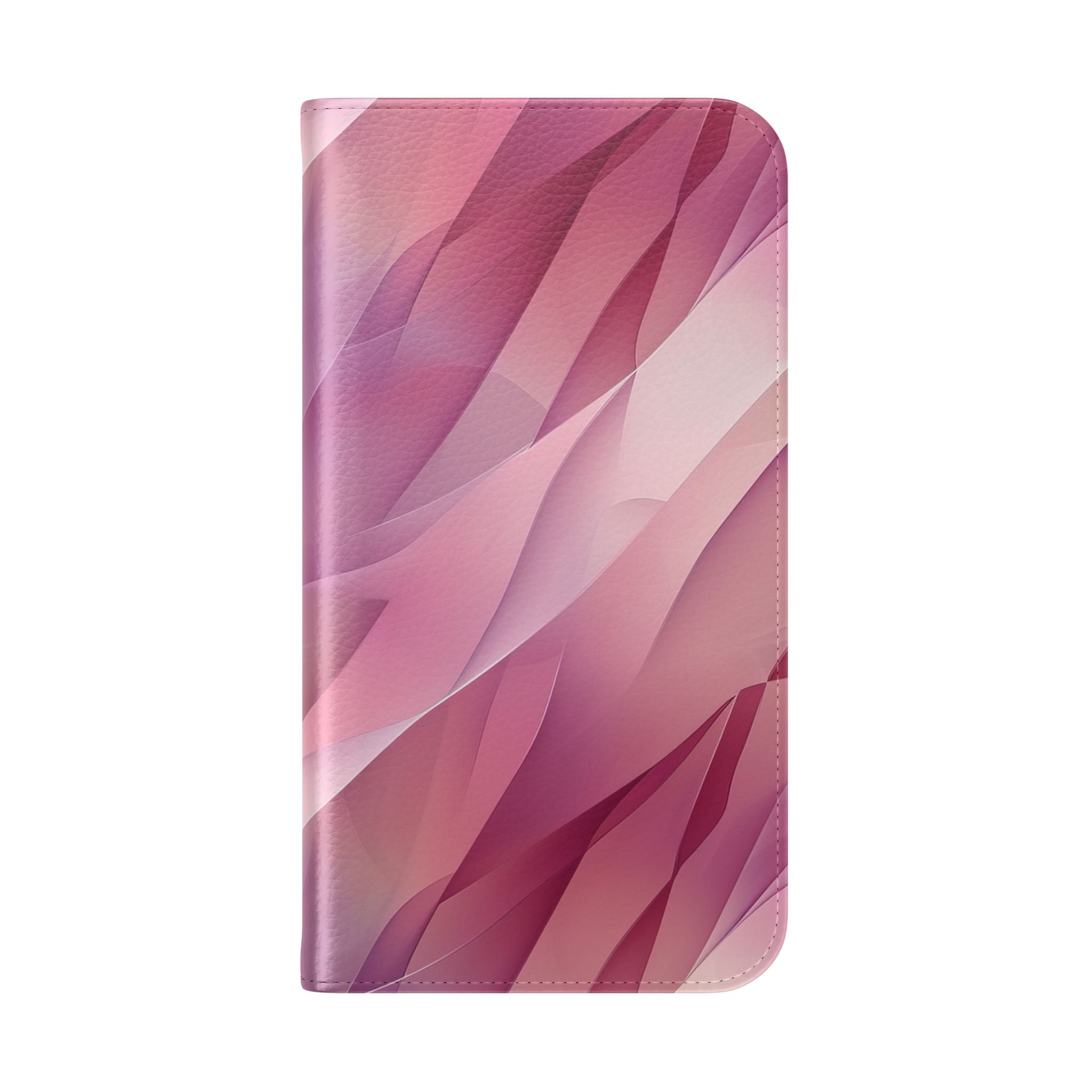 Roze Leafwave - iPhone 15 Pro Case - Portemonnee