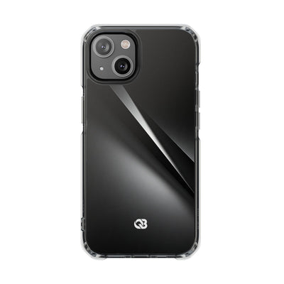 Obsidian Ridge · Clear Impact Magnetic Phone Case for iPhone ·  Black