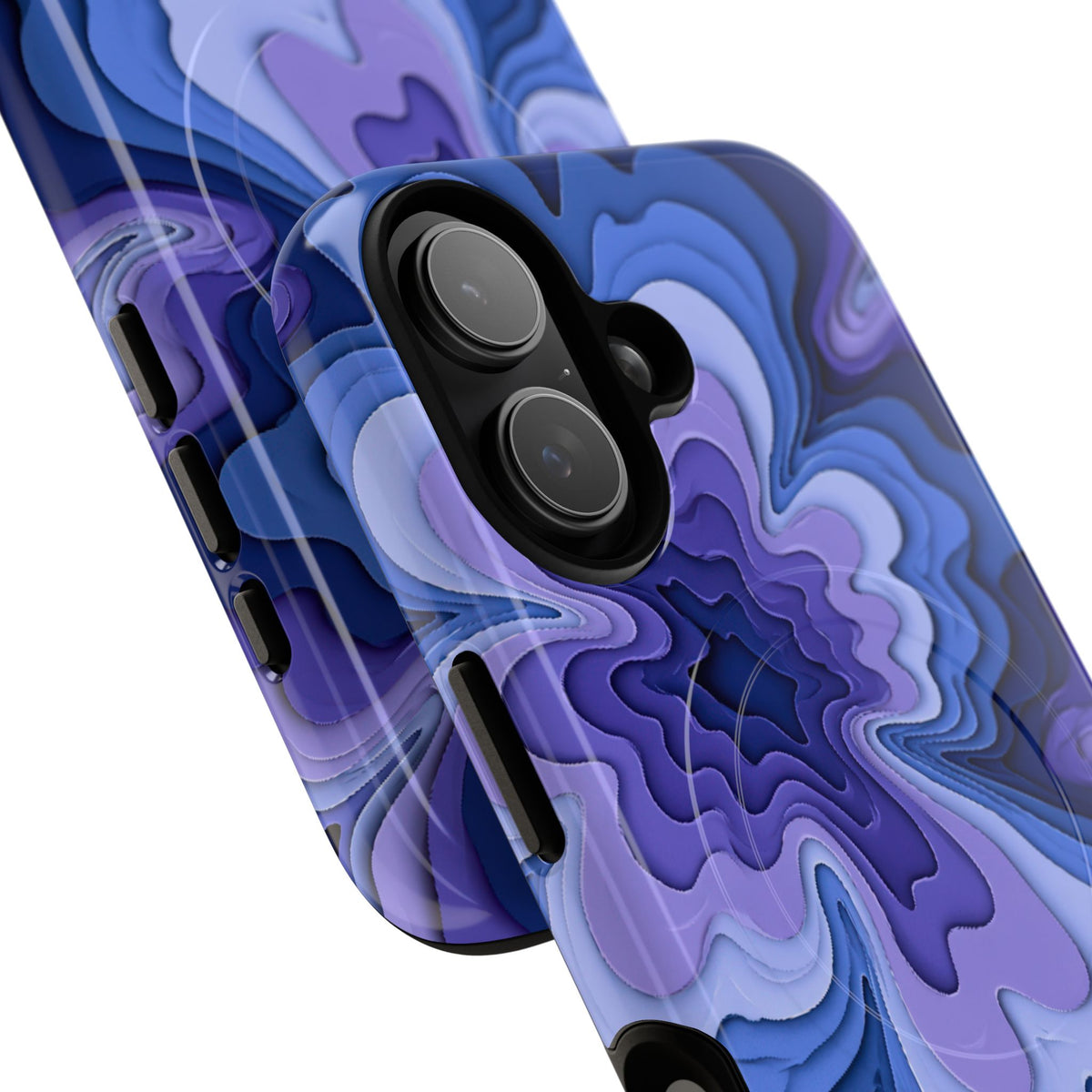 Periwinkle Strata Bloom · Tough 2.0 Magnetic Phone Case for iPhone · Purple