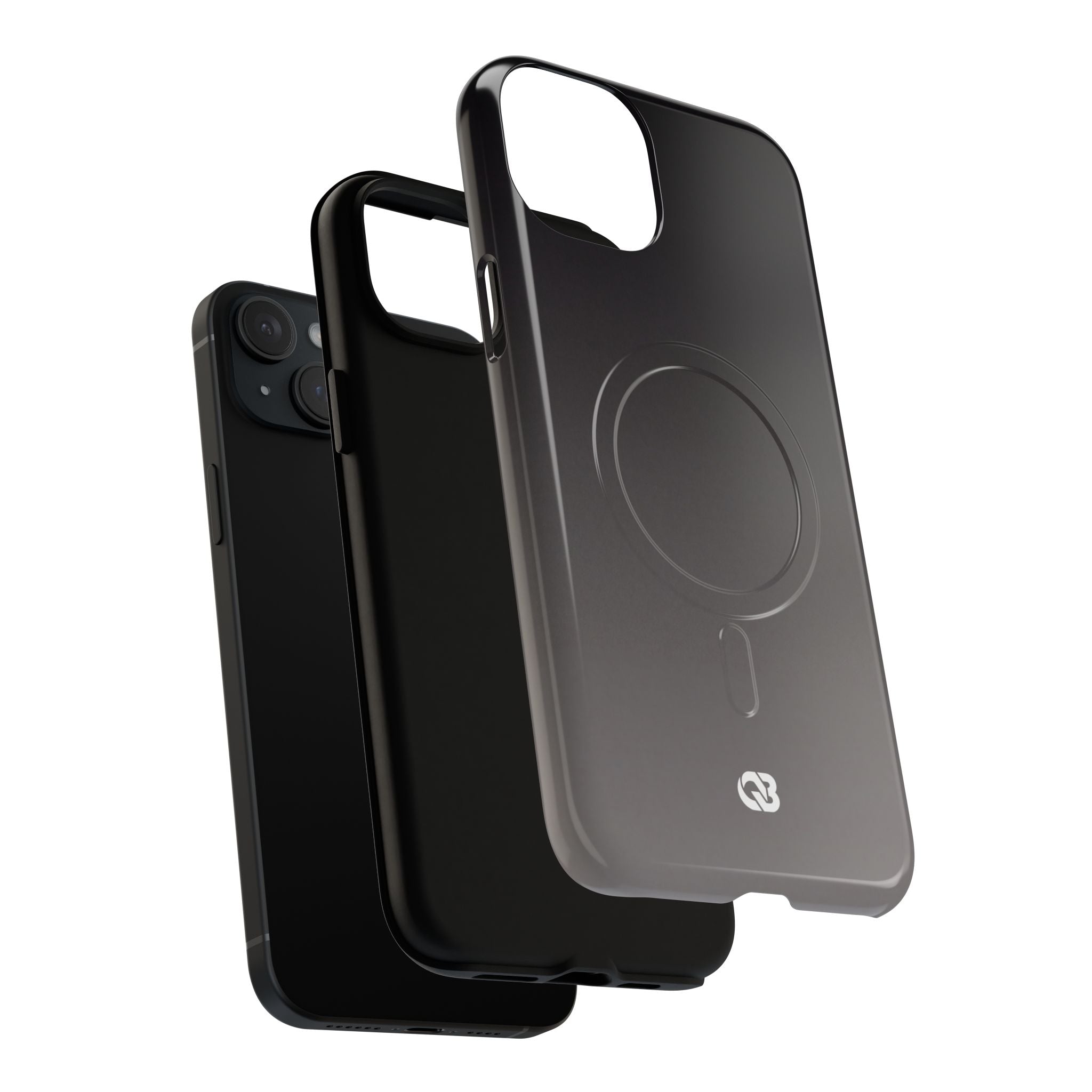 Grey Tough 2.0 Magsafe Phone Case for iPhone - Obsidian Ash Fade