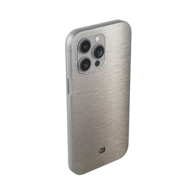 Brushed Silver Alloy · Lite Phone Case for iPhone ·  Silver