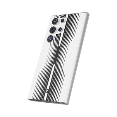 White Lite Phone Case for Samsung - Kinetic Mono Distortion